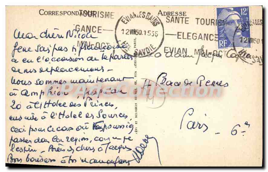 Evian-les-Bains — Le Port, arrivée du vapeur « Savoie » — LL, n°78 — Reverso