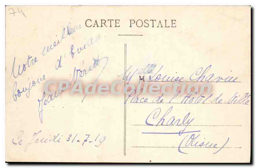 ÉVIAN-LES-BAINS — Le Port. Arrivée d'un Bateau au Débarcadère — A. Gardet - Annecy — Reverso