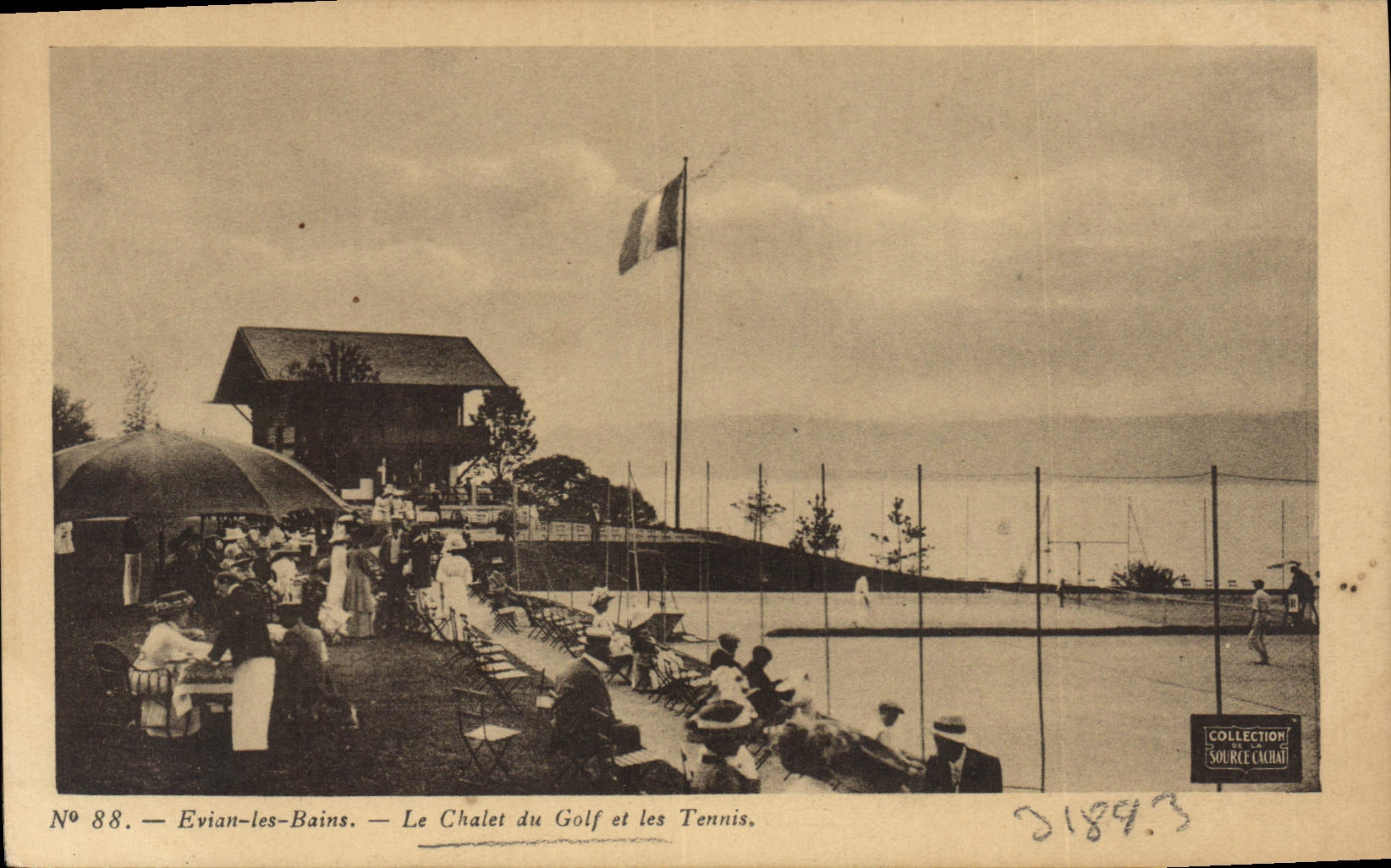 Evian-les-Bains — Le Chalet du Golf et les Tennis — Collection Source Cachat, n° 88