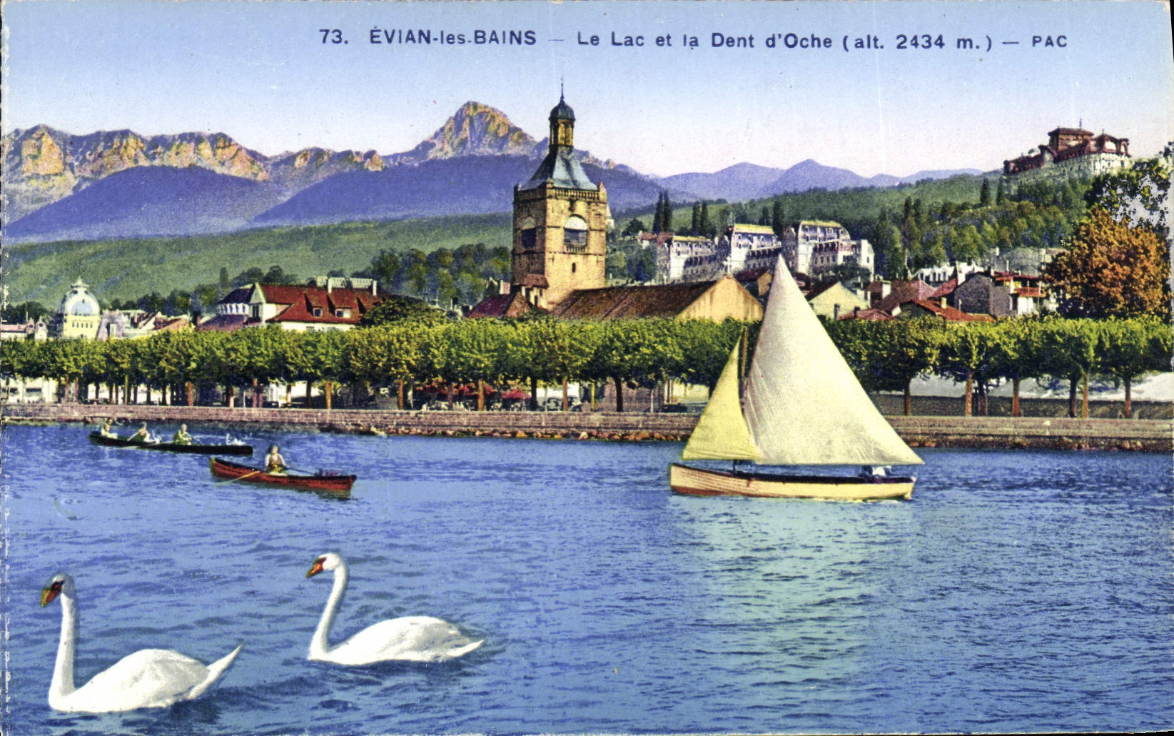 ÉVIAN-les-BAINS — Le Lac et la Dent d'Oche (alt. 2434 m.) — PAC