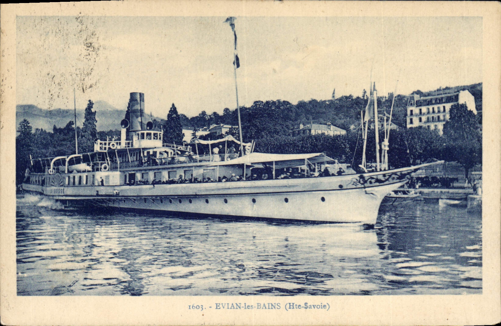 Bateau à vapeur — Evian-les-Bains (Haute-Savoie) — n° 1603
