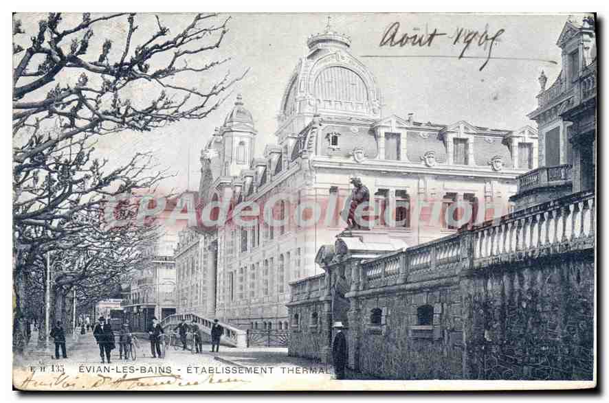 ÉVIAN-LES-BAINS — ÉTABLISSEMENT THERMAL — Éditeur H. D. F. n° 113