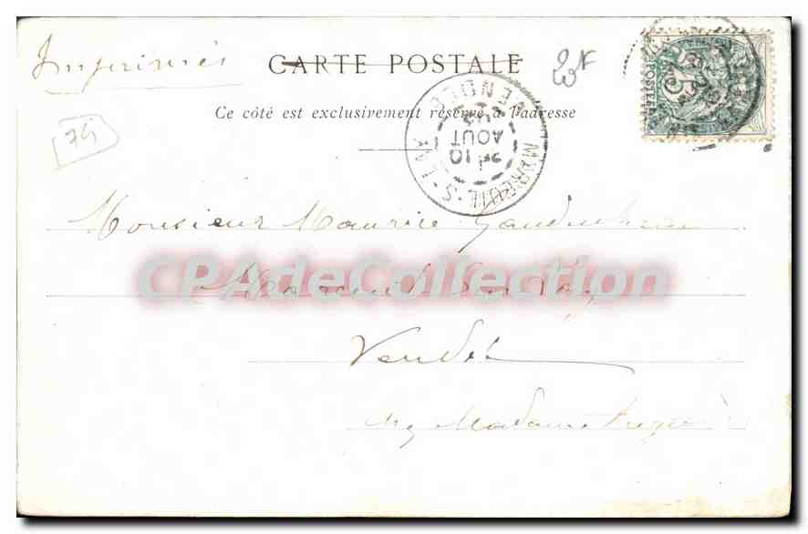 ÉVIAN-LES-BAINS — ÉTABLISSEMENT THERMAL — Éditeur H. D. F. n° 113 — Verso