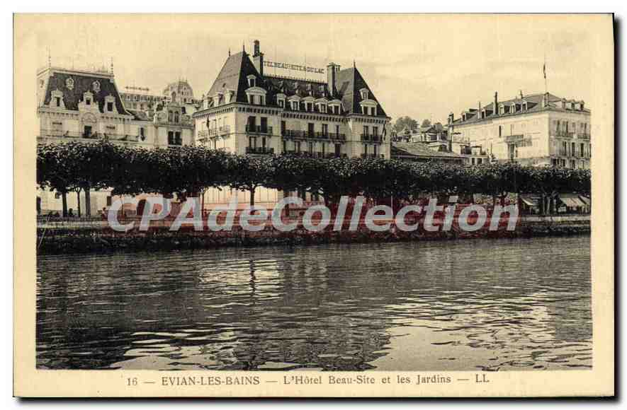 Évian-les-Bains — L'Hôtel Beau-Site et les Jardins — LL, n°16