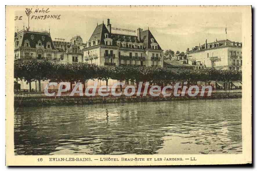 Evian-les-Bains — L'Hôtel Beau-Site et les Jardins — LL — n°16
