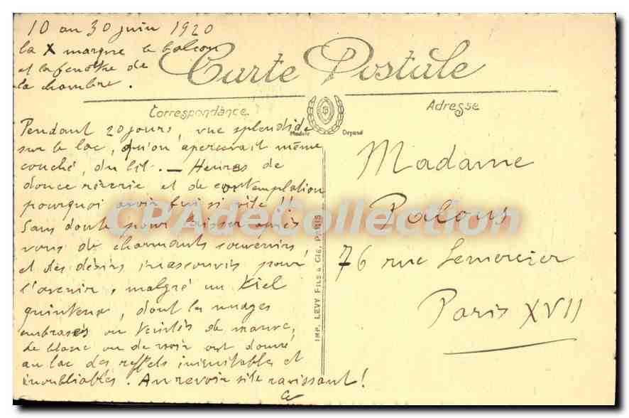 Evian-les-Bains — L'Hôtel Beau-Site et les Jardins — LL — n°16 — Reverso