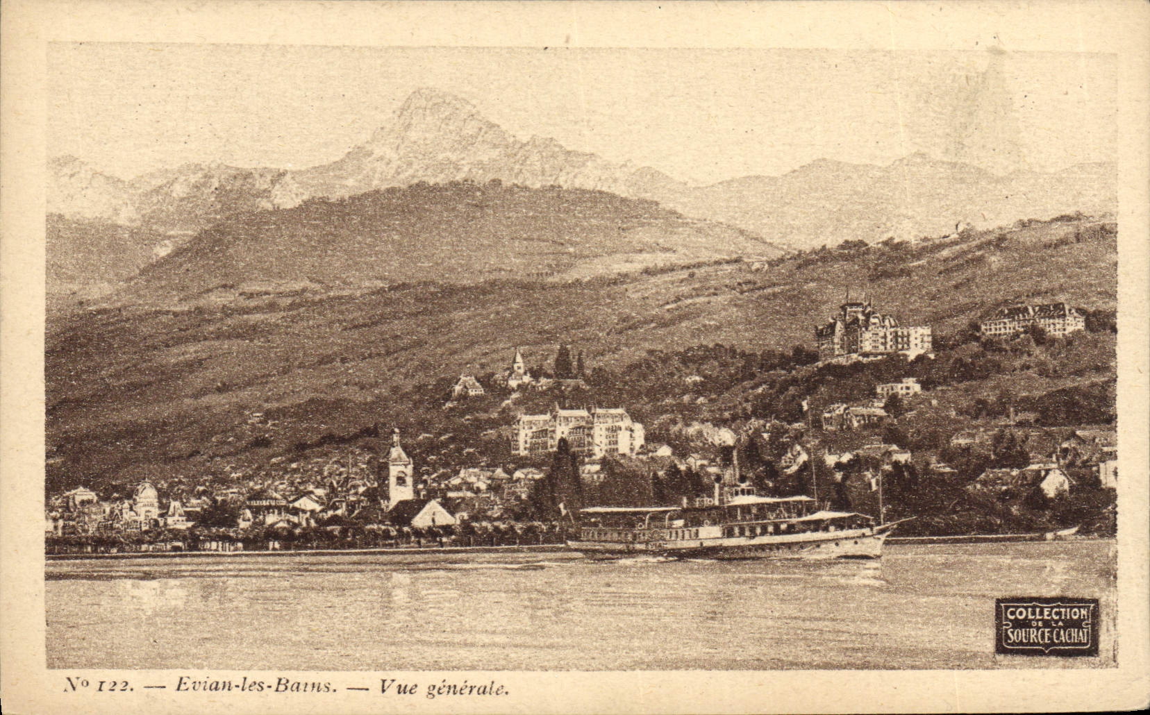 Evian-les-Bains — Vue générale — Collection Source Cachat, n°122