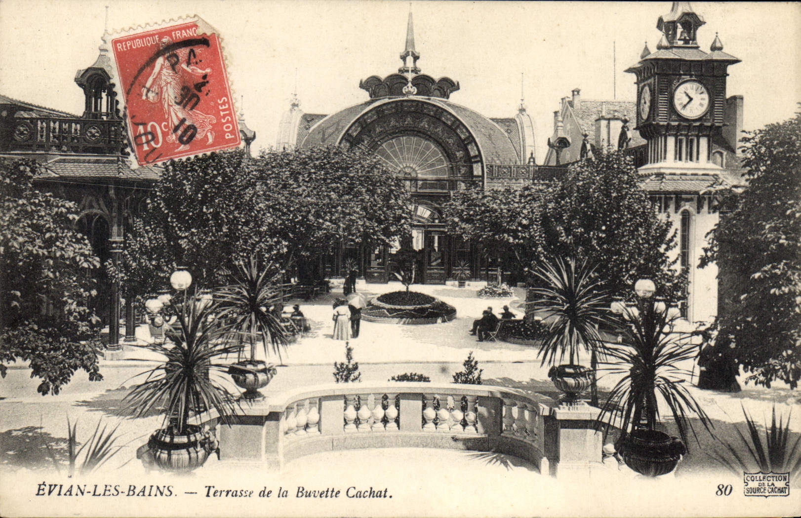 ÉVIAN-LES-BAINS — Terrasse de la Buvette Cachat — Collection de la Source Cachat, n°80