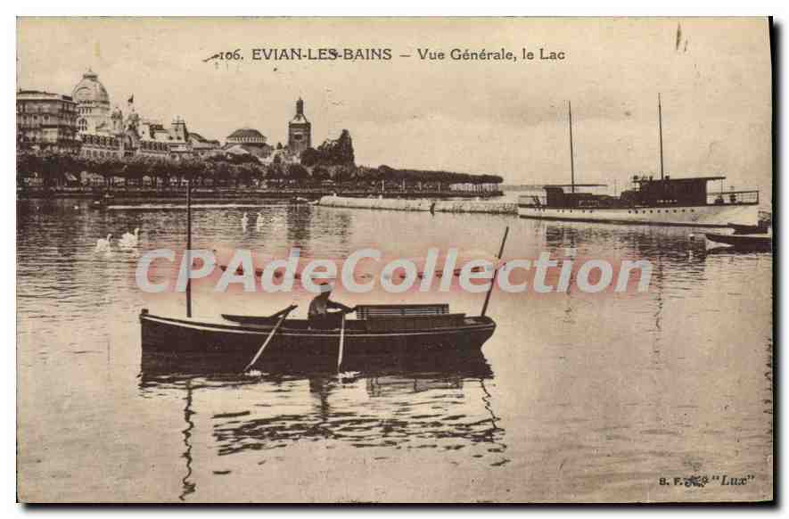 Évian-les-Bains — Vue Générale, le Lac — S.F. "Lux" n°106