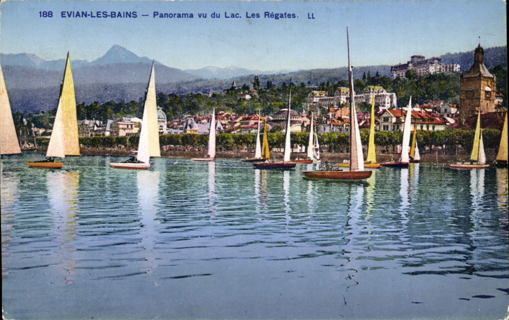 Évian-les-Bains — Panorama vu du Lac. Les Régates. LL