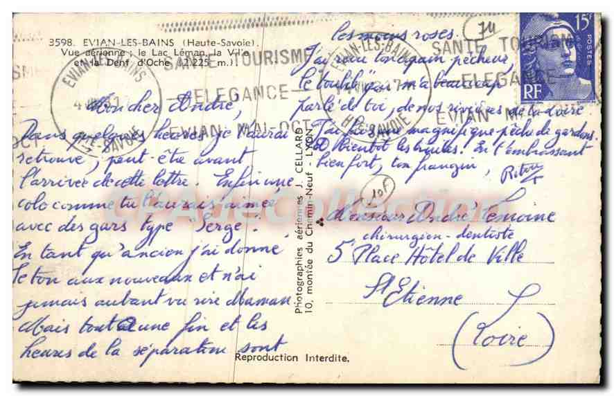 EviAn-les-Bains — Vue aérienne du lac Léman, la ville et le Défì d'Oche — Photographies aériennes J. Cellarb — Reverso