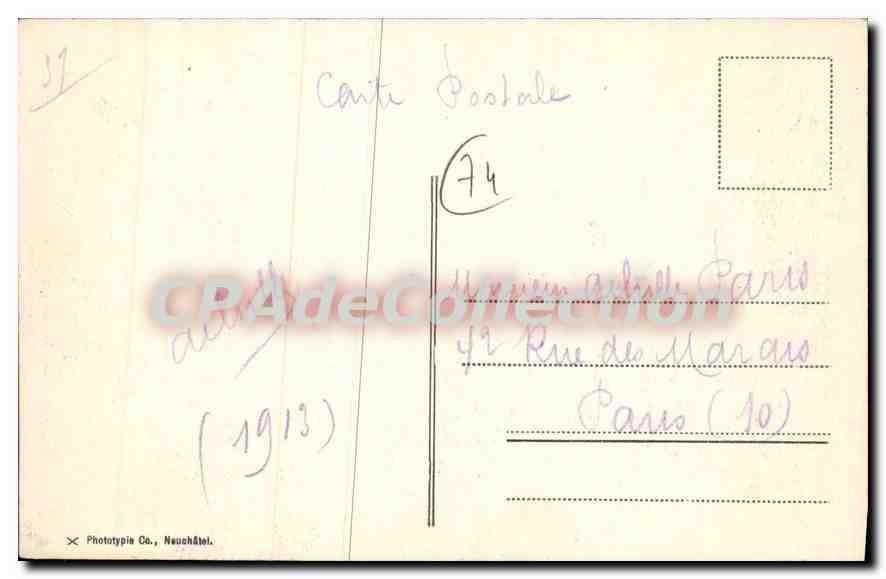 CPA Evian Les Bains L'Etablissement Thermal — Verso