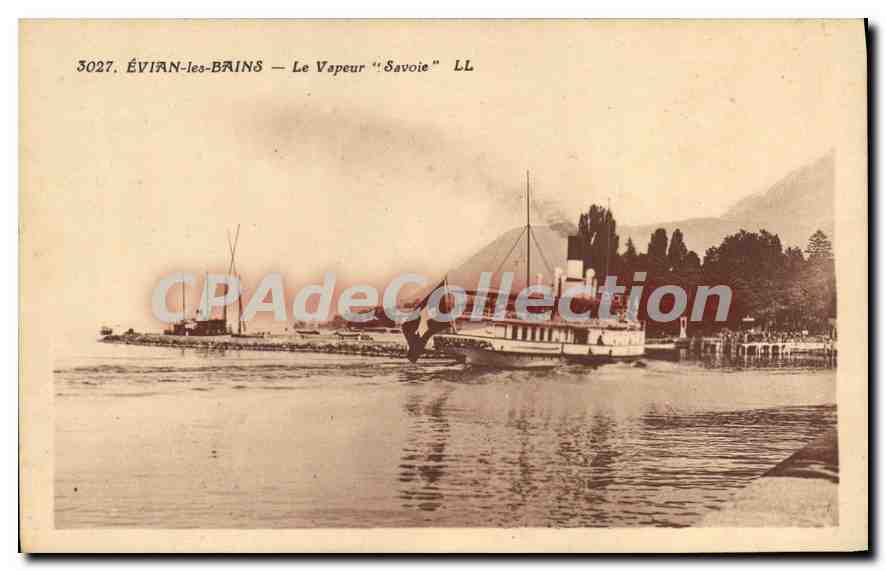 ÉVIAN-les-BAINS — Le Vapeur "Savoie" LL — n° 3027