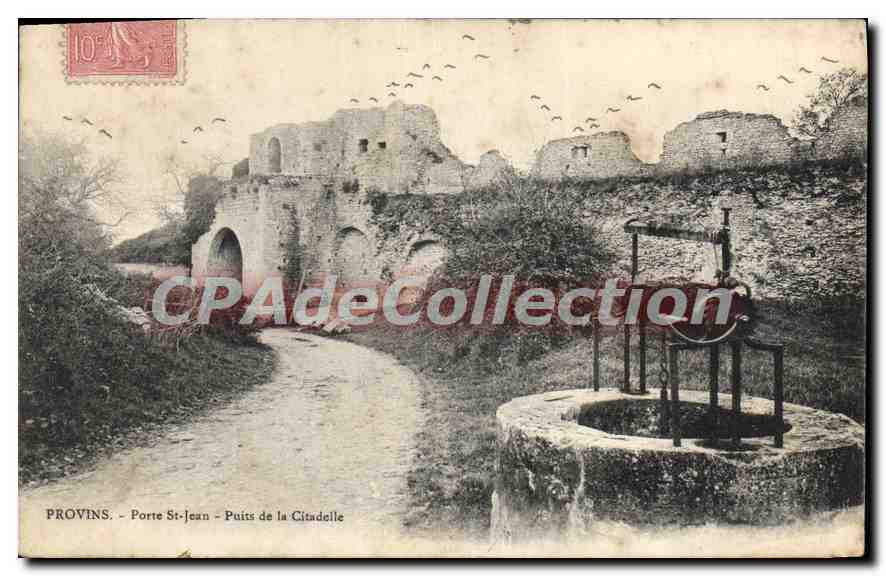 Provins — Porte Saint-Jean et puits de la Citadelle — A. Vernant, édit.