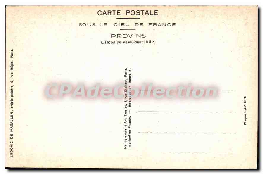 Provins — L'Hôtel de Vauluisant (XIIIe) — Ludovic de Magallon — Reverso
