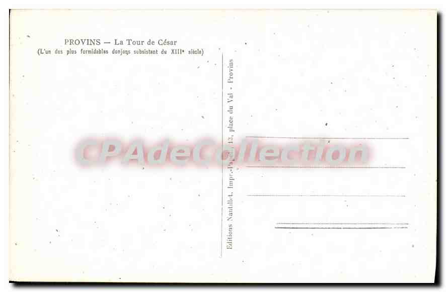 Provins — La Tour de César — Éditions Nantlet — Reverso