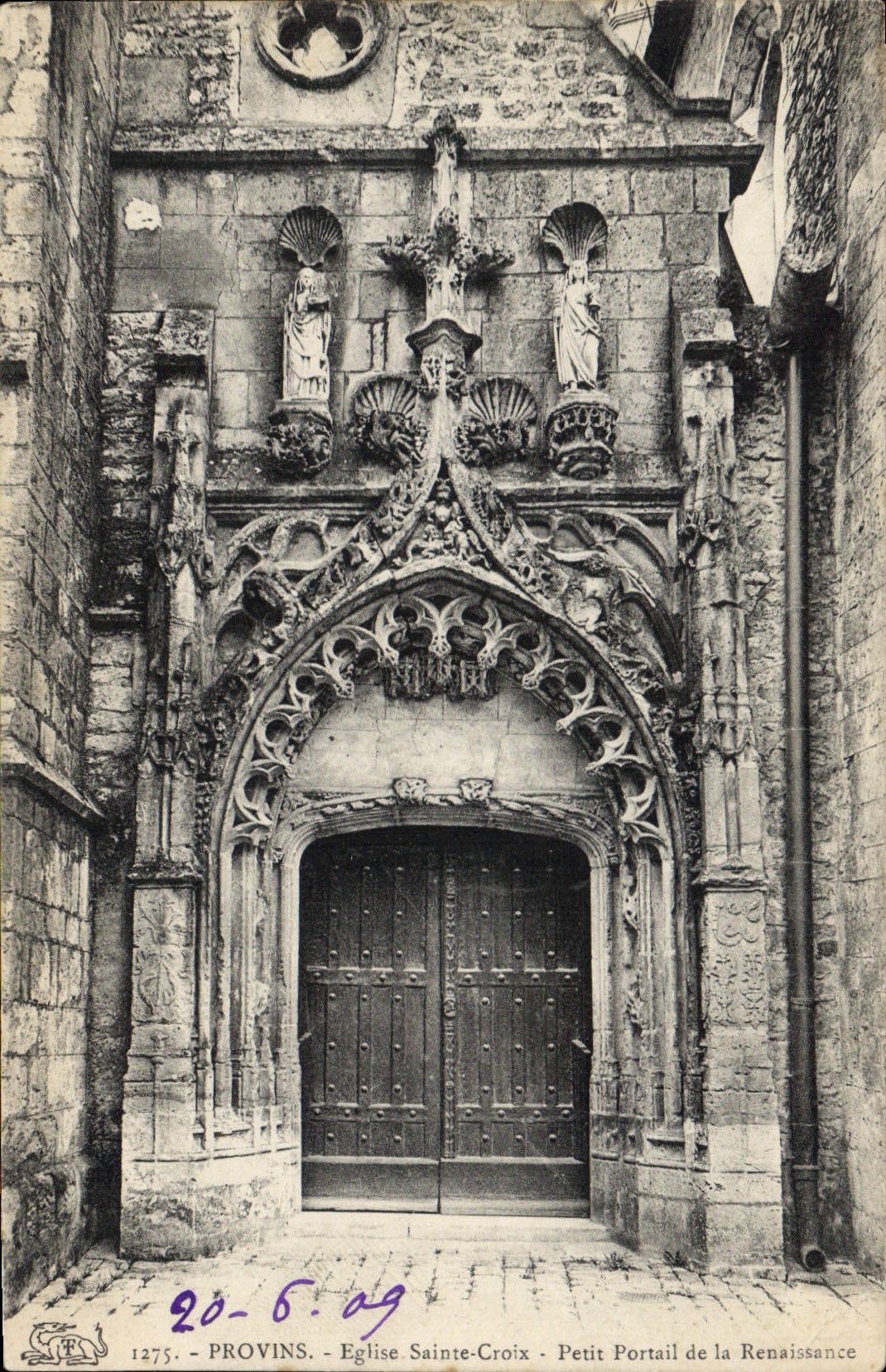 Provins - Église Sainte-Croix - Petit Portail de la Renaissance