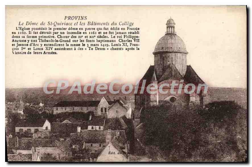 Provins — Le Dôme de St-Quiriac et les Bâtiments du Collège — Édit. de Provins