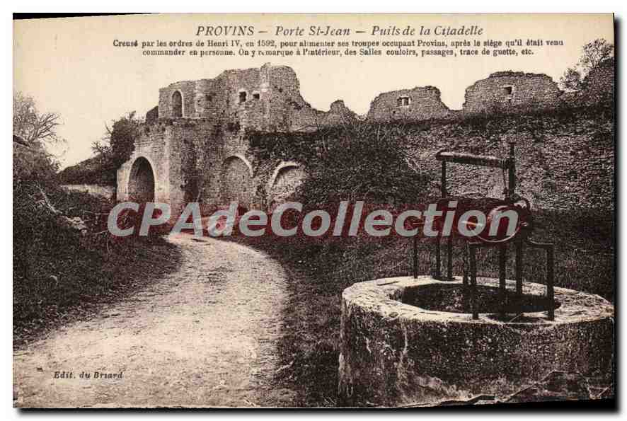 Provins — Porte Saint-Jean — Puits de la Citadelle — Édit. du Briard