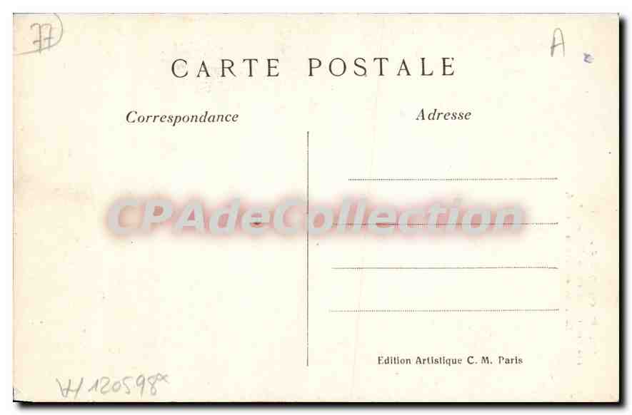 Provins (S.-et-M.) — Les Fortifications du XIIe siècle — Tour en éperon — Édition C. M. — Achterkant