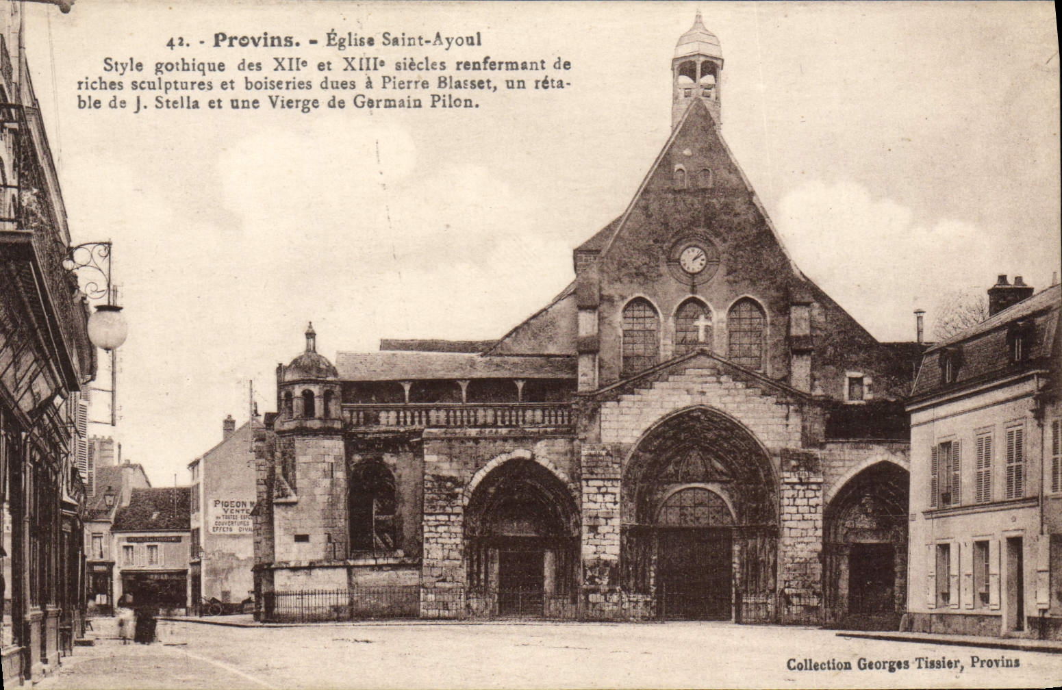 Provins - Église Saint-Ayoul — style gothique des XIIe et XIIIe siècles, collection Georges Tissier