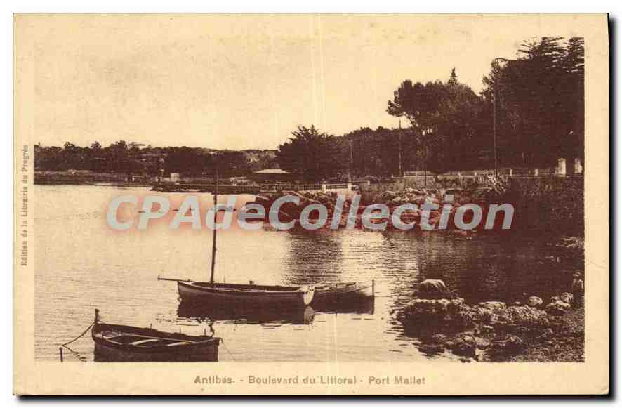 CPA Antibes Boulevard Du Littoral Port Mallet