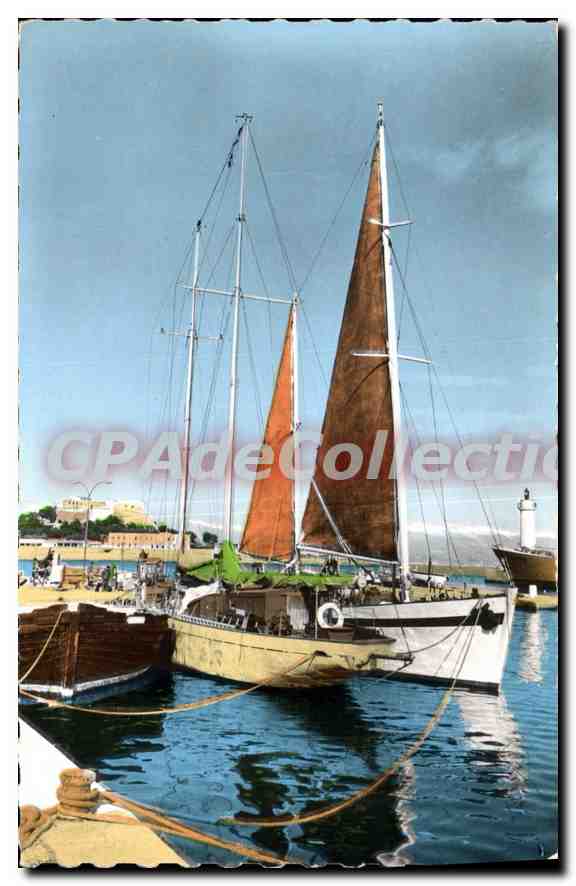 Port d'Antibes — Fort Carré en arrière-plan — Éditions S.E.P.T. Répl. Hiver