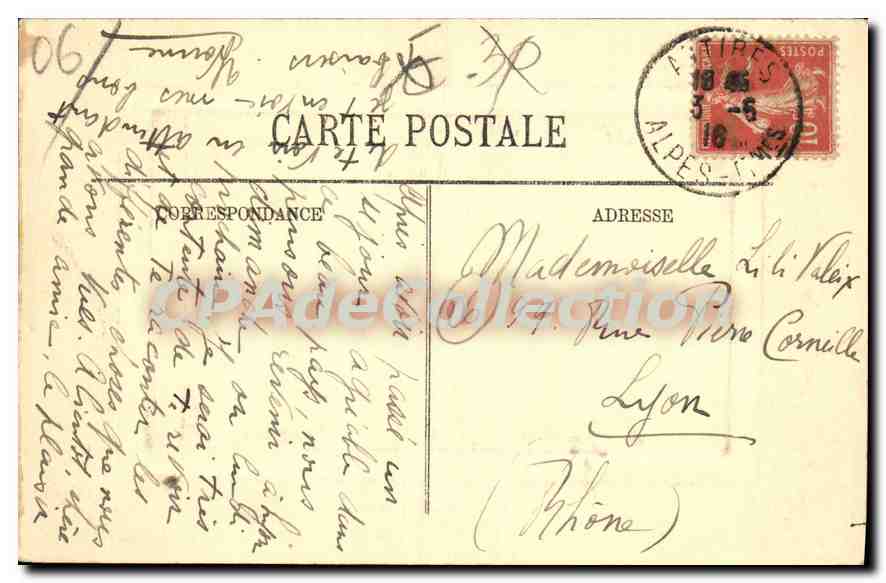Cap d'Antibes — Chapelle Notre-Dame-de-Bon-Port — Berger et Cie, Place Macé, Antibes — Verso