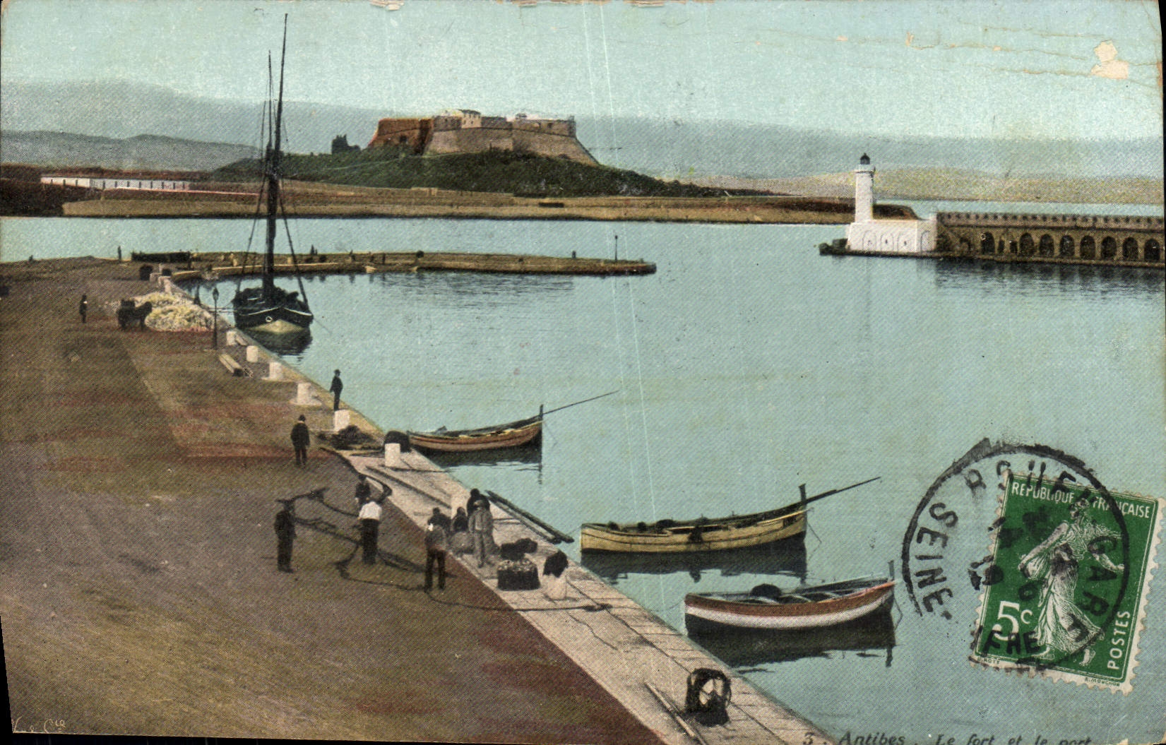 Antibes — Le fort et le port — L. C. 49
