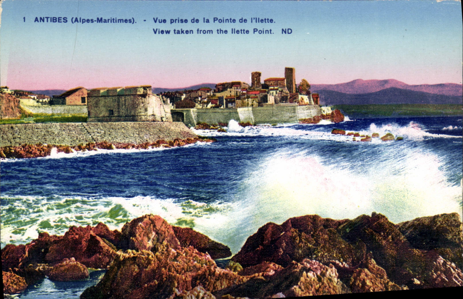 Antibes (Alpes-Maritimes) — Vue prise de la Pointe de l'Ilette — éditeur Lévy & Neudéen, Paris
