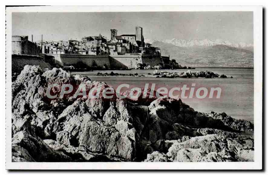CPA Antibes Vue Generale Chaine Des Alpes