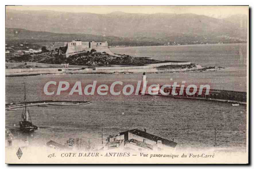 Côte d'Azur - Antibes — Vue panoramique du Fort-Carré — CPAdeCollection n°478