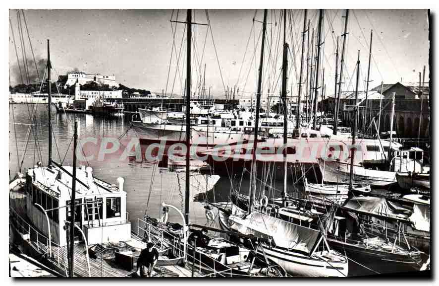 CPA Antibes Le Port Et Le Fort Carre