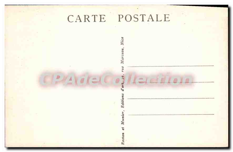 CPA Antibes Le Port Le Fort Carre Et Les Montagnes D'Italie — Rückseite