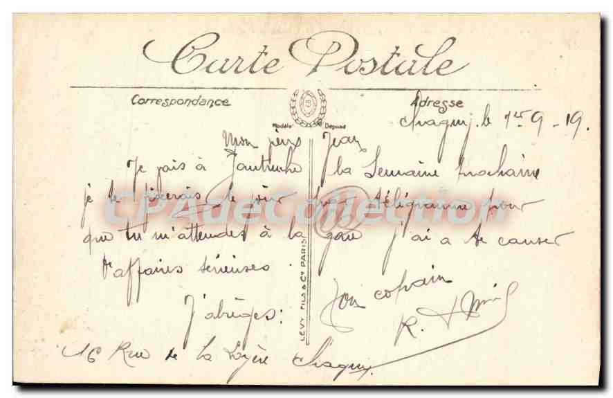 CPA Antibes La Ville Les Remparts Et La Chaine Des Alpes — Verso