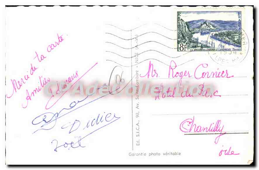 CPA Antibes La Ville La Chaine Des Alpes — Rückseite