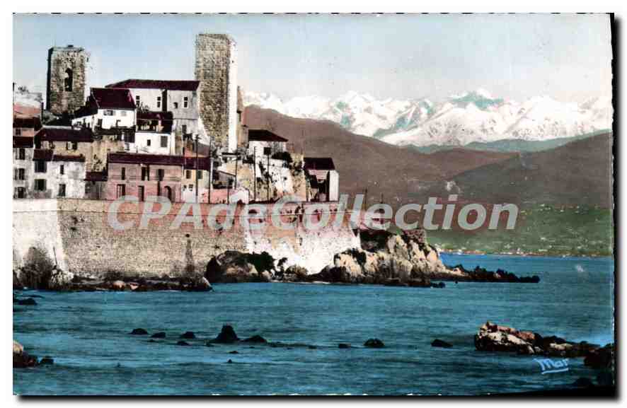 CPA Antibes Les Remparts Et Les Alpes