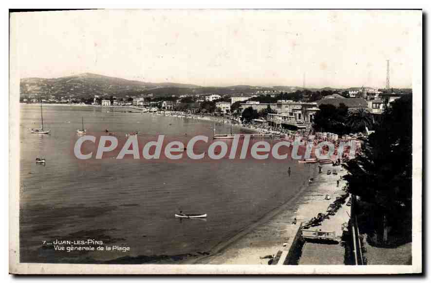 Juan-les-Pins — Vue générale de la Plage — CPAdeCollection n°7