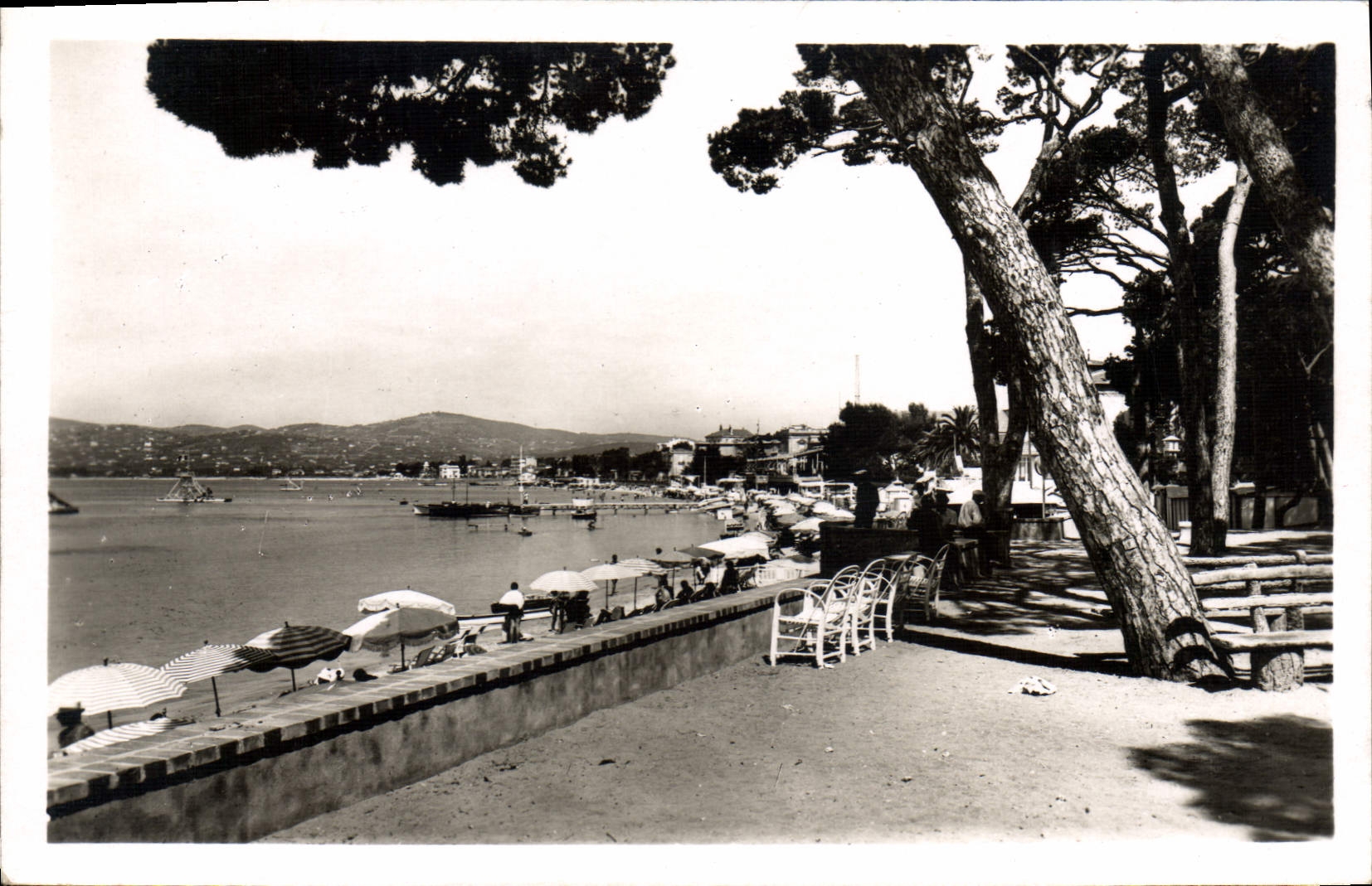 CPA Juan Les Pins La Pinede Et La Plage