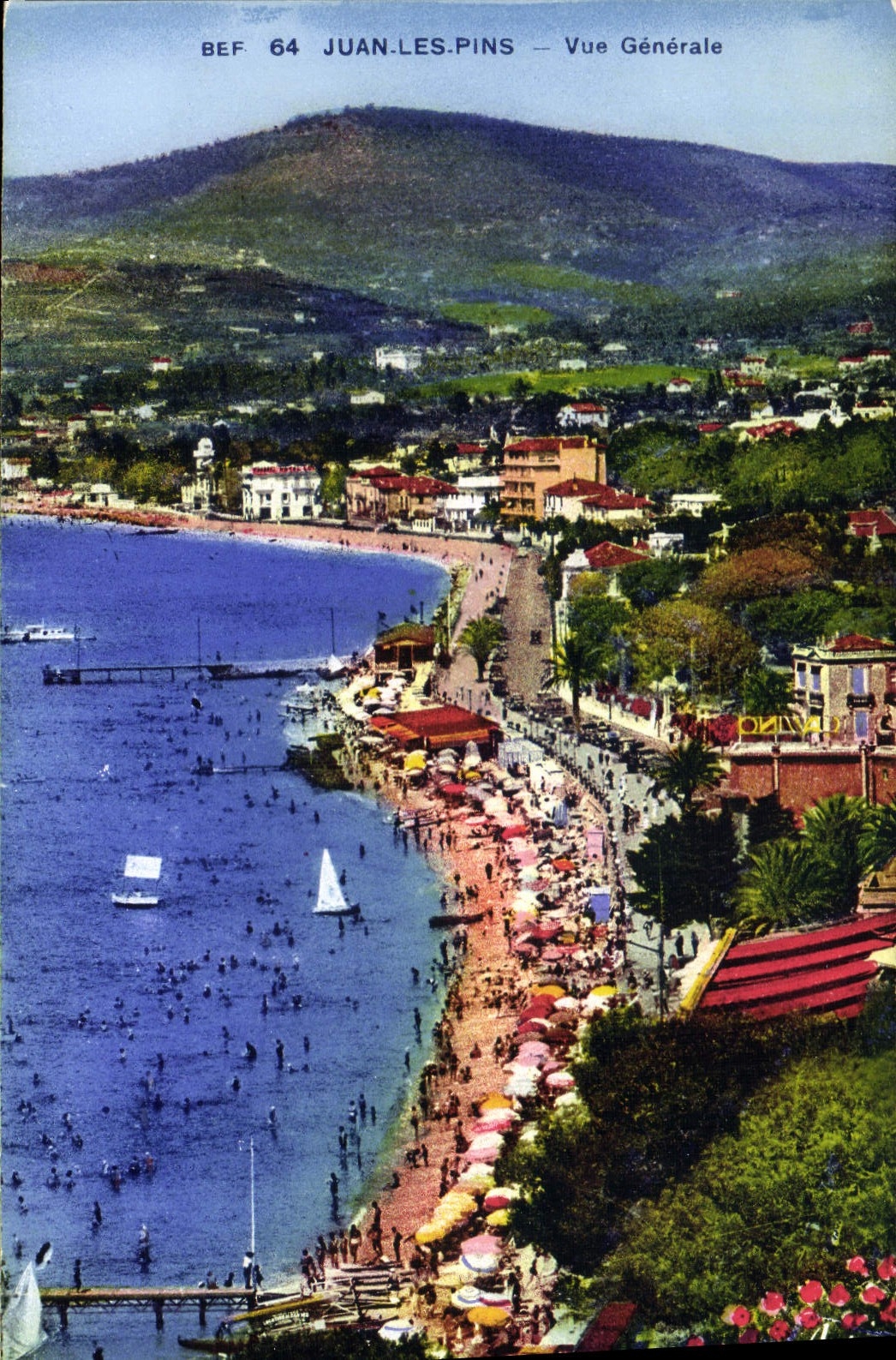 Juan-les-Pins — Vue Générale — Photochrome A.D.I.A. (St-Roch) N°37