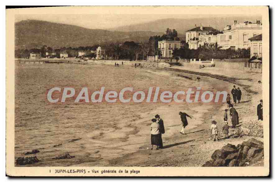 CPA Juan Les Pins Vue Generale De La Plage