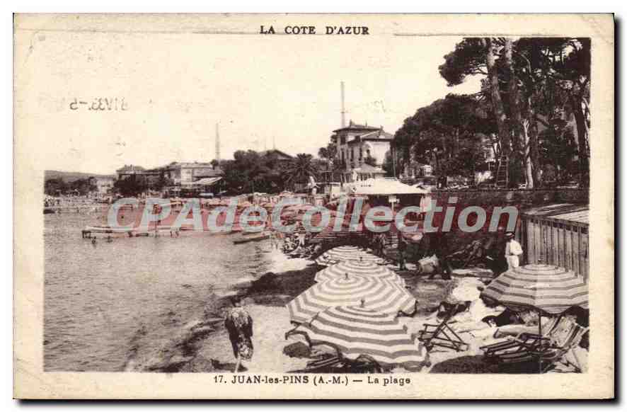 Juan-les-Pins (A.M.) — La spiaggia — Edizioni d'arte Voyet, Nizza