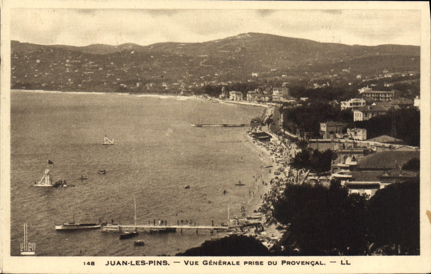 Juan-les-Pins — Vue Générale prise du Provençal — LL