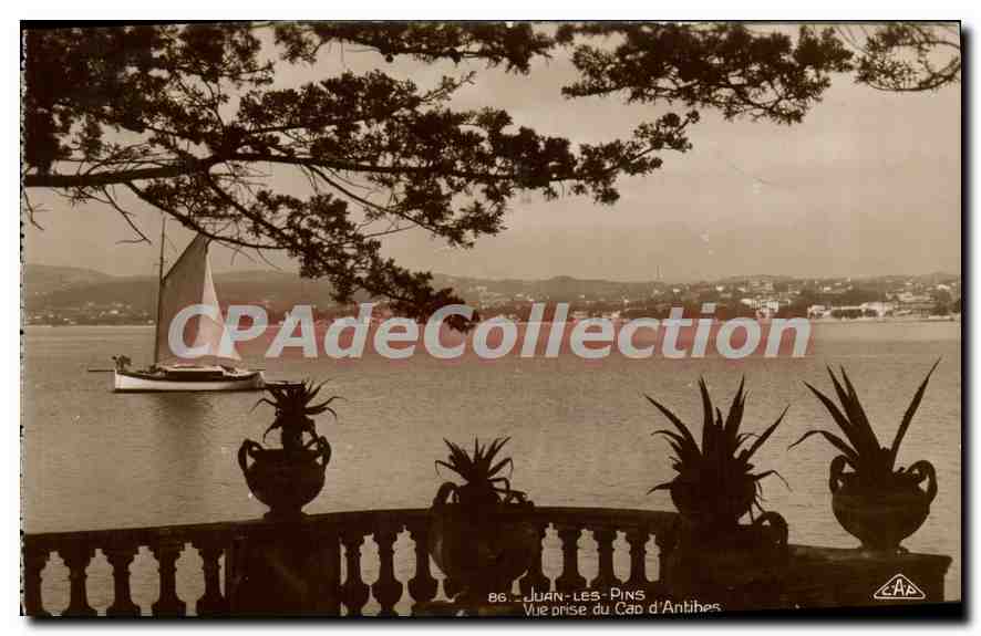 Juan-les-Pins — Vue prise du Cap d'Antibes — éditeur C.A.P. n° 86