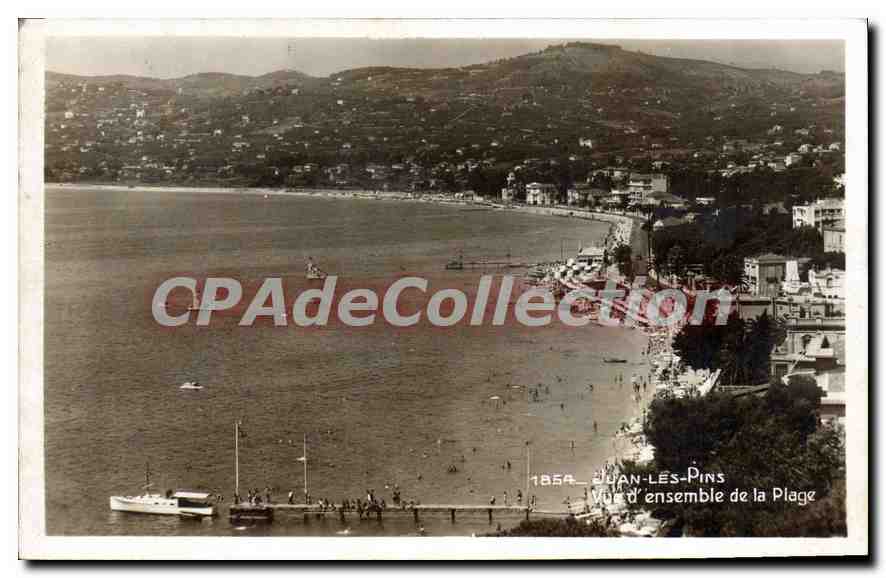 Juan-les-Pins — Vue d'ensemble de la Plage — Édition La Cigogne