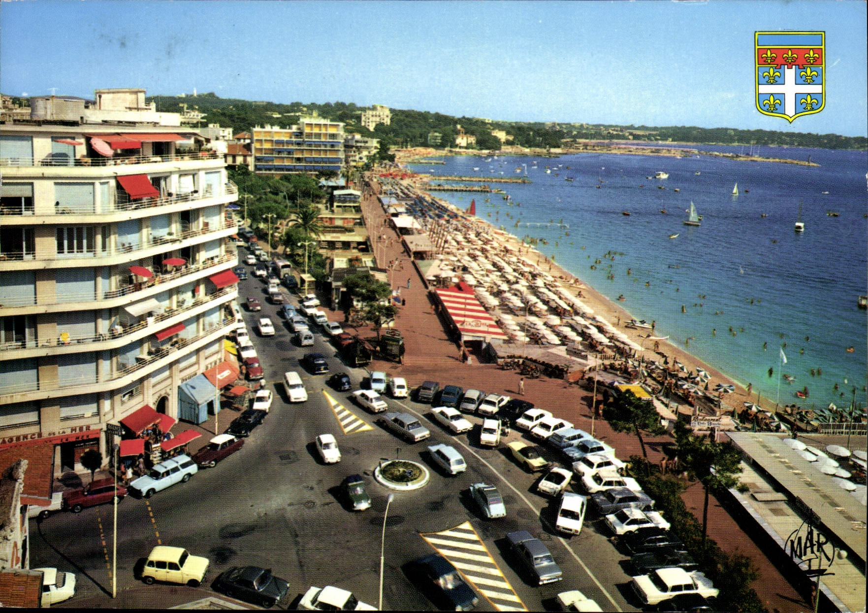 CPSM Juan Les Pins Rond Point Du Debarcadere Et La Plage