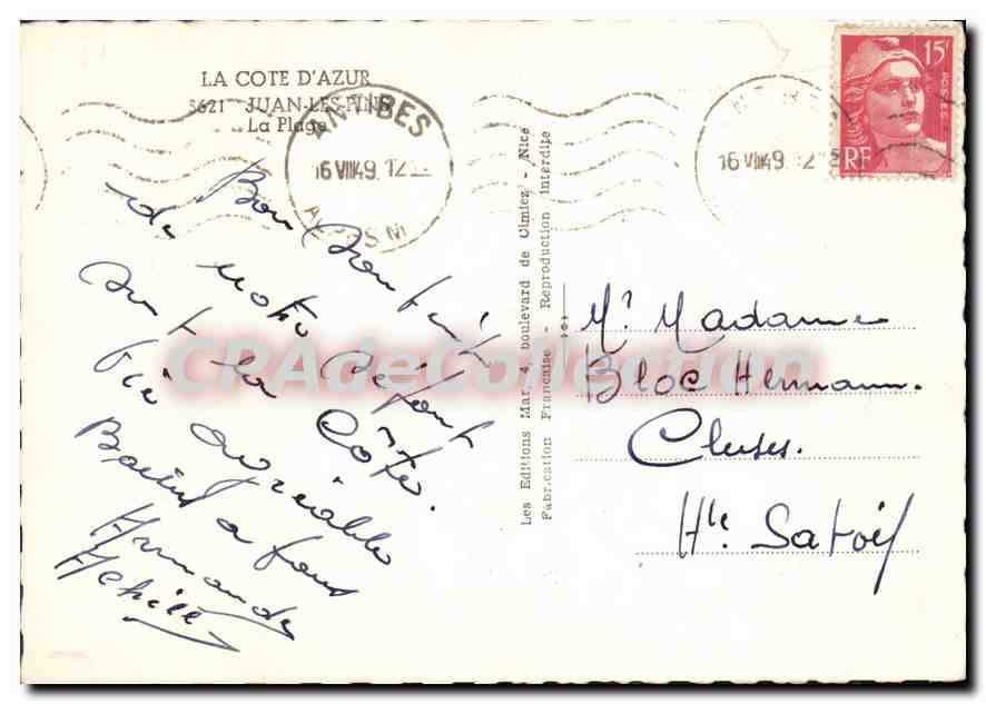La Jetée — Juan-les-Pins — Éditions Marabout — Verso