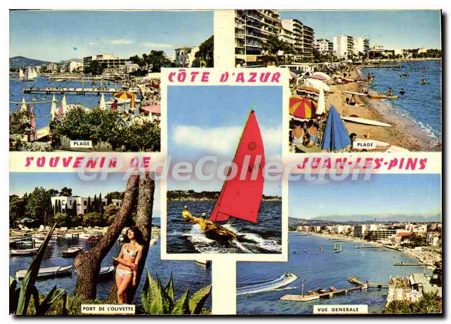 Côte d'Azur — Vue générale de Juan-les-Pins — Éditeur Côte d'Azur Carrefour Mondial du Tourisme, n° A 674