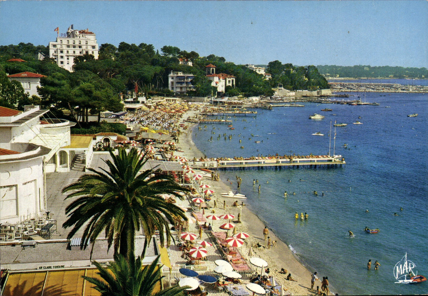 Juan-les-Pins — plage et Hôtel Provençal — MAR Editions