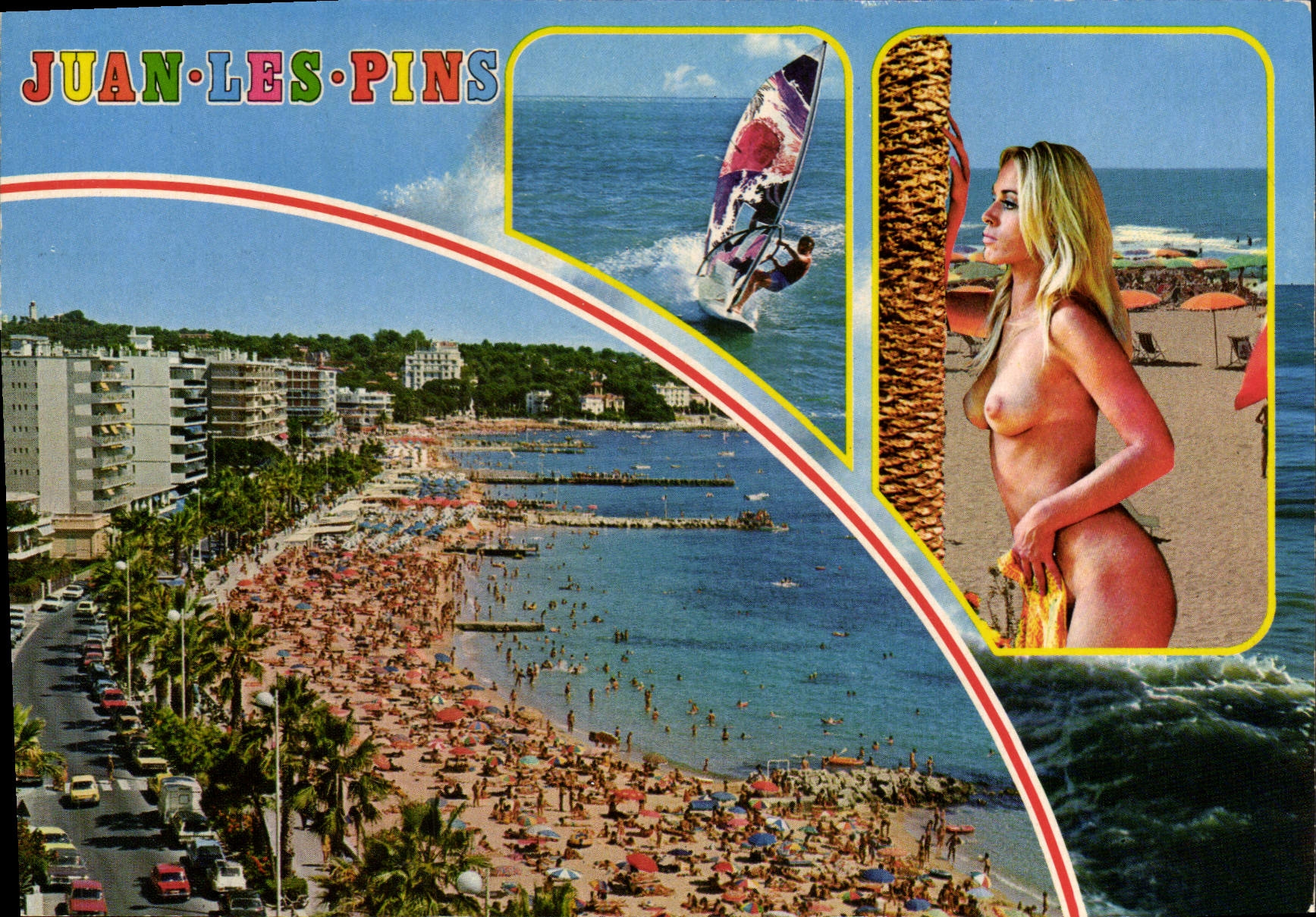 Juan-les-Pins — vue de la plage et du port — Les Editions Galleta